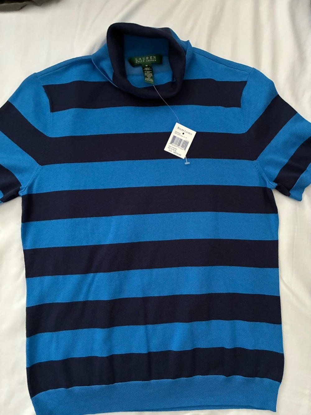 Lauren Ralph Lauren Women’s Blue & Navy Striped Short-Sleeve